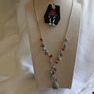 Notably Natural Blue Necklace with free earrings